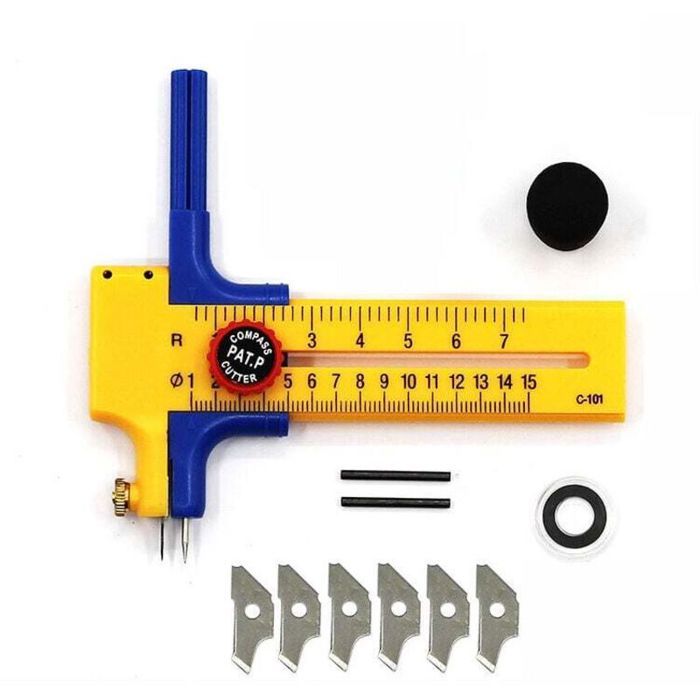 Compas Circle Cutter Coupe Circulaire Papier Compas-Cutter Cutter Circulaire Outil de Dessin Circulaire de Haute Précision C