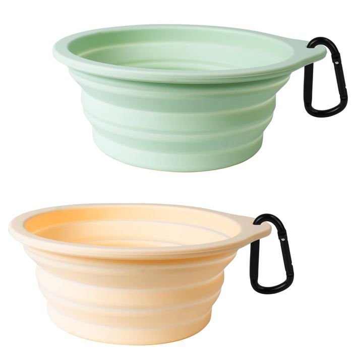 Gamelle pliable de voyage - GRANDSALEY - 1000 ml - Pliable - Silicone alimentaire sans BPA - Compatible lave-vaisselle