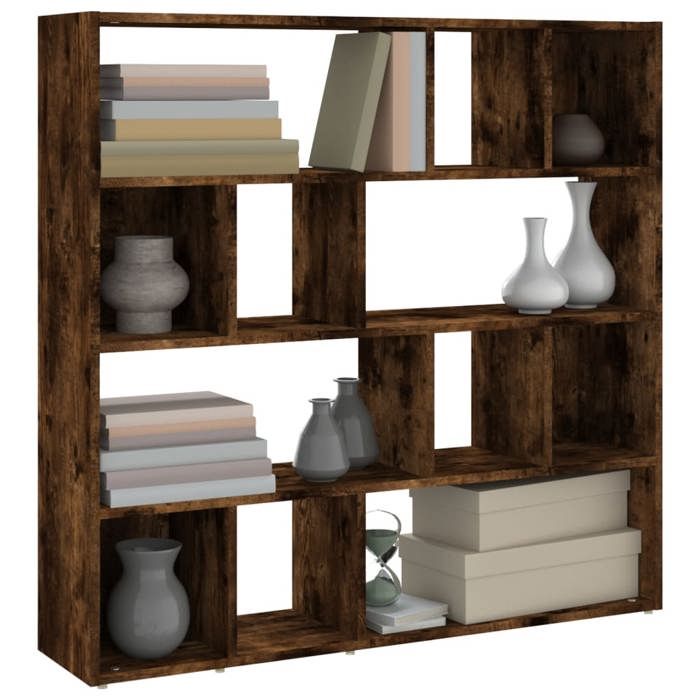 Magnifique Bibliothèque/Séparateur de pièce Chêne fumé 105x24x102 cm - design polyvalent - pour maison - Brun 26.25 kg 2026_559933