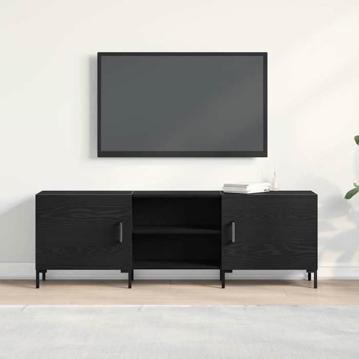 Basboard salon VIDAXL Ensemble Meuble HIFI 150 x 30 x 50 cm Chêne noir[6568]