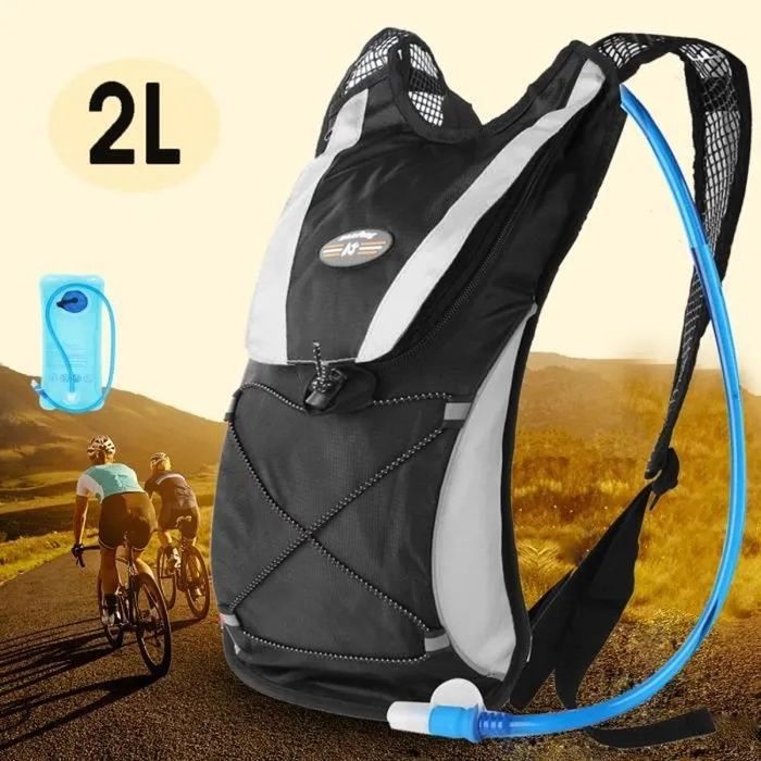 Sac à Dos dHydratation - - Modèle 958920 - 2L - Ultraléger - Noir Noir Sac à Dos dHydratation - - Modèle 958920 - 2L - Ultraléger - Noir Noir