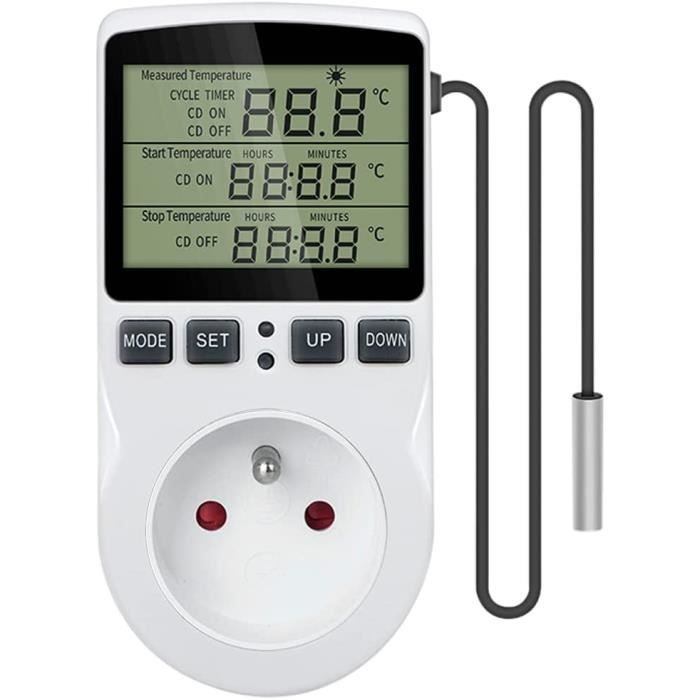 Prise Thermostat Digital, Regulateur de Température Numérique