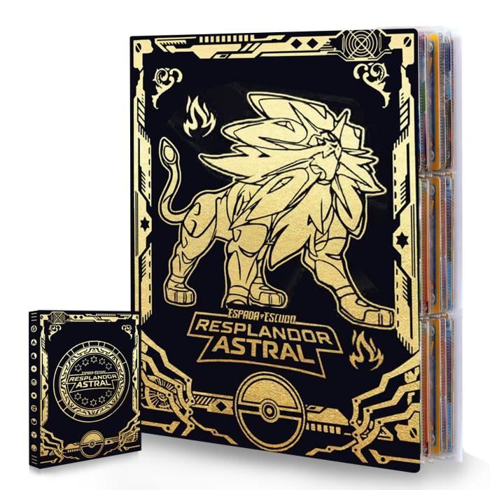 Album De Collection Noir 900 Cartes - Grand Classeur Pokémon, Lorcana, Yu-Gi-Oh Avec Poignée Et Protection Imperméable