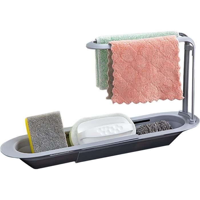 Organisateur Evier Cuisine, Rangement Mural pour Eponge, Brosse Organisateur Evier Cuisine, Rangement Mural pour Eponge, Brosse