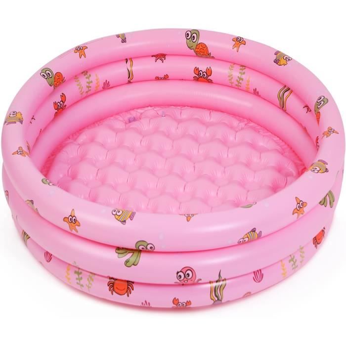 Piscine Gonflable Ronde 60x60cm – Matelas D'Eau En PVC Jaune – Jeux D'Été Pour Bébés Et Enfants