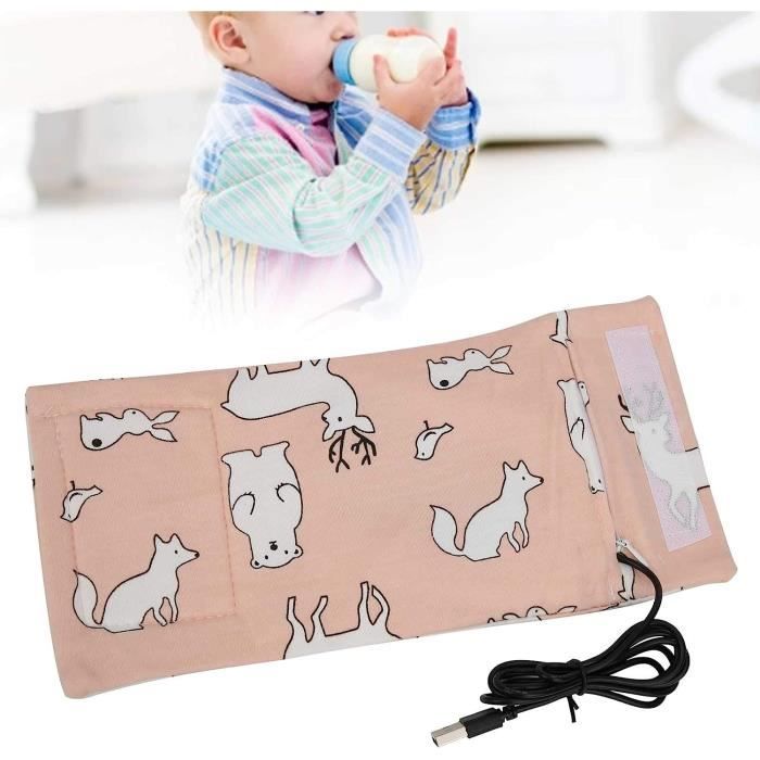 Chauffe Biberon Portable Sac Chauffant USB Rechargeable Housse D'isolation Chauffe-Lait