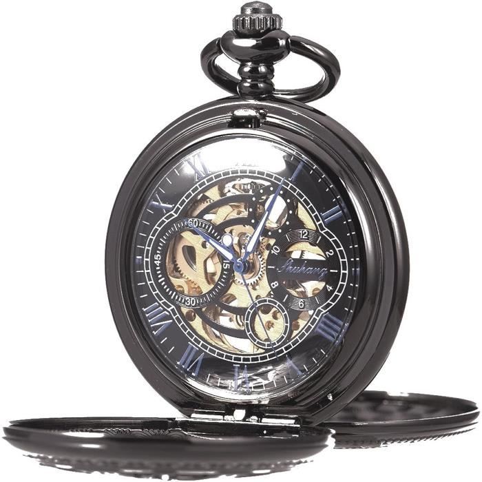 Montre De Poche Mécanique Vintage A Et J Bujet - Chronomètre - Boîtier Métal Argenté - Occasion En état De Marche