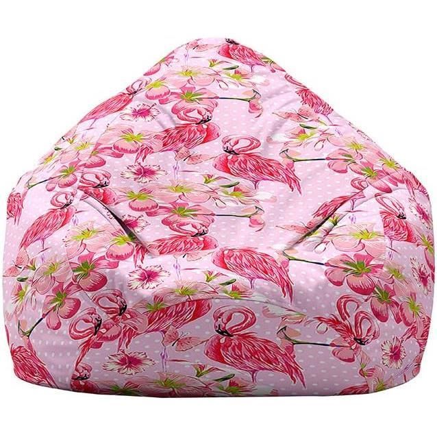 Pouf poire enfant personnalisé housse unie rose pâle