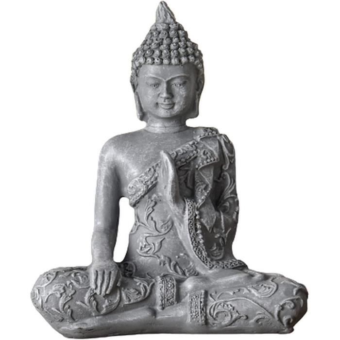Tbest Statue de sculpture Statue de Bouddha assis méditant Sculpture