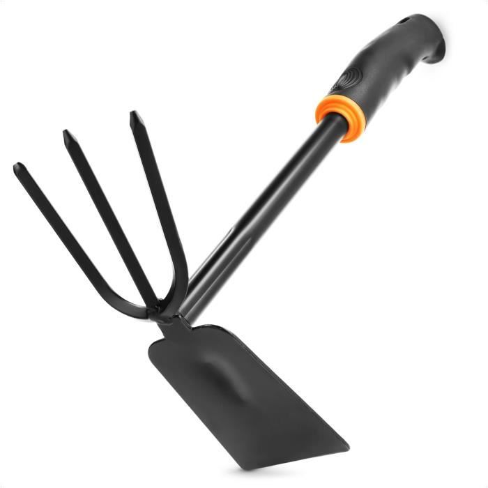 Mini Pioche De Jardin LEXININ 38.1 Cm - 400 G, Acier, Pour Camping, Jardinage, Prospection - Poignée Noire/Jaune