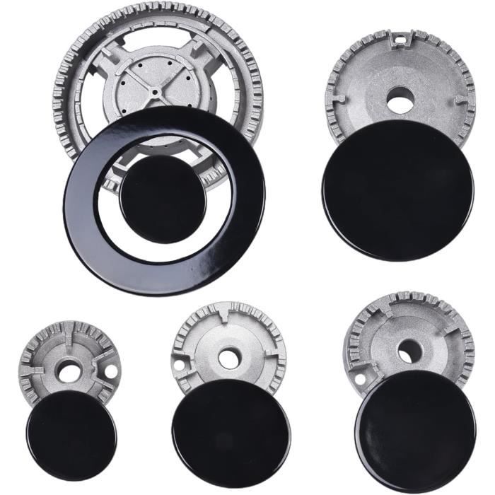 1 Lot De 3 Brûleurs De Cuisine Avec Couvercle De Cuisinière à Gaz (concave 55