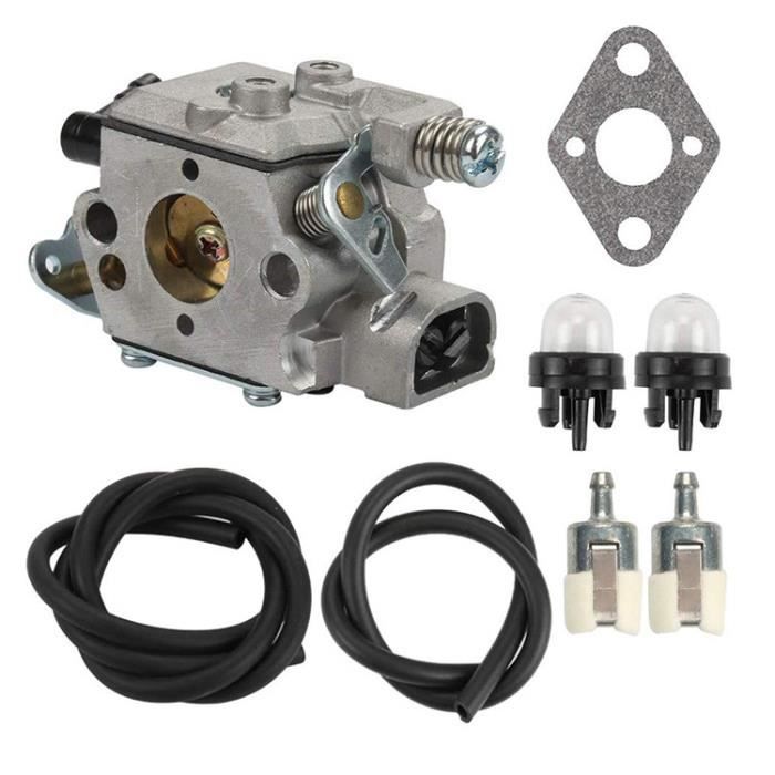 Kit Carburateur Pour Tronçonneuse ECHO CS3000/CS3400/CS3450 - Inclut Bougie, Filtre, Tuyaux, Pompe à Poire