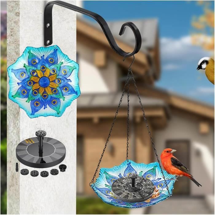 Bain d'Oiseaux Énergie Solaire, Décoration d'Extérieur sur
