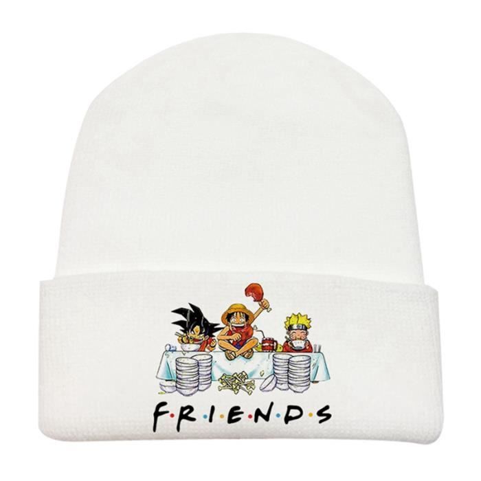 Naruto One Piece Printed Hat Winter Warm Knitted Hat Ski Cap Blanc 2 Noir Cdiscount Pret A Porter