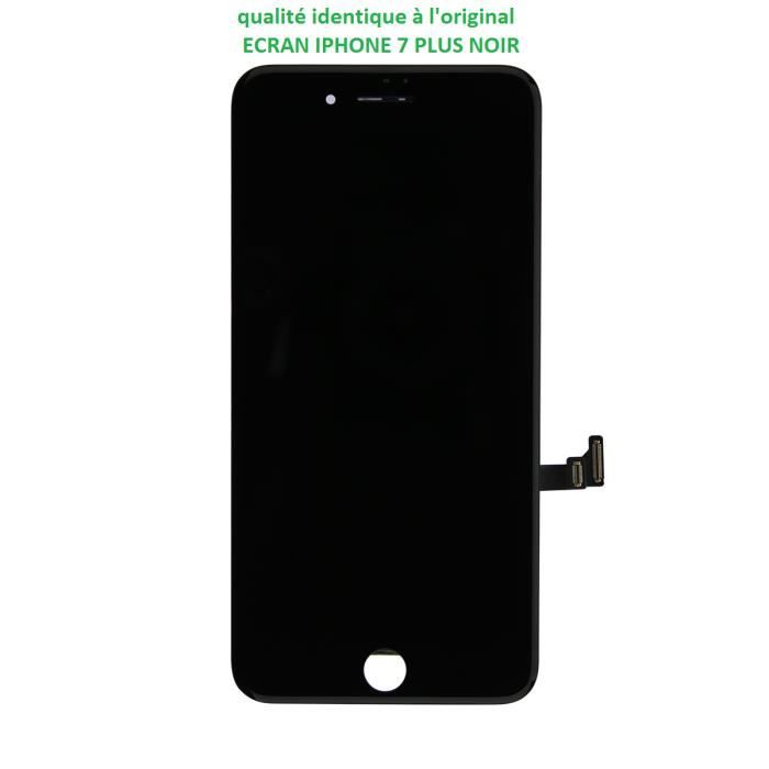 Ecran iPhone 7 Plus Noir Gamme Optimum Pré Assemblé Avec Adhésif