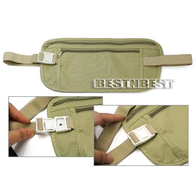Ceinture secrète Voyage argent cartes passeport billets