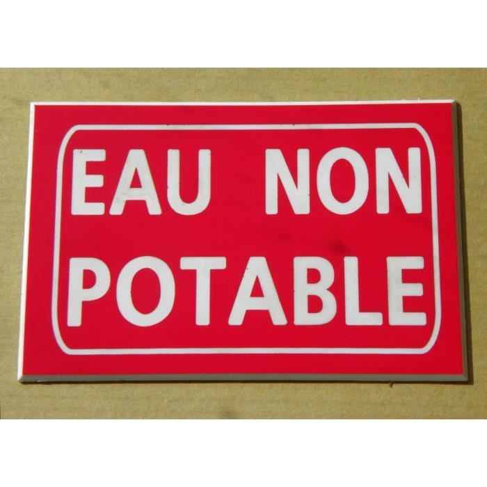 plaque gravée /"EAU NON POTABLE/" PLAQUE SIGNALETIQUE ft 100 x 150 mm