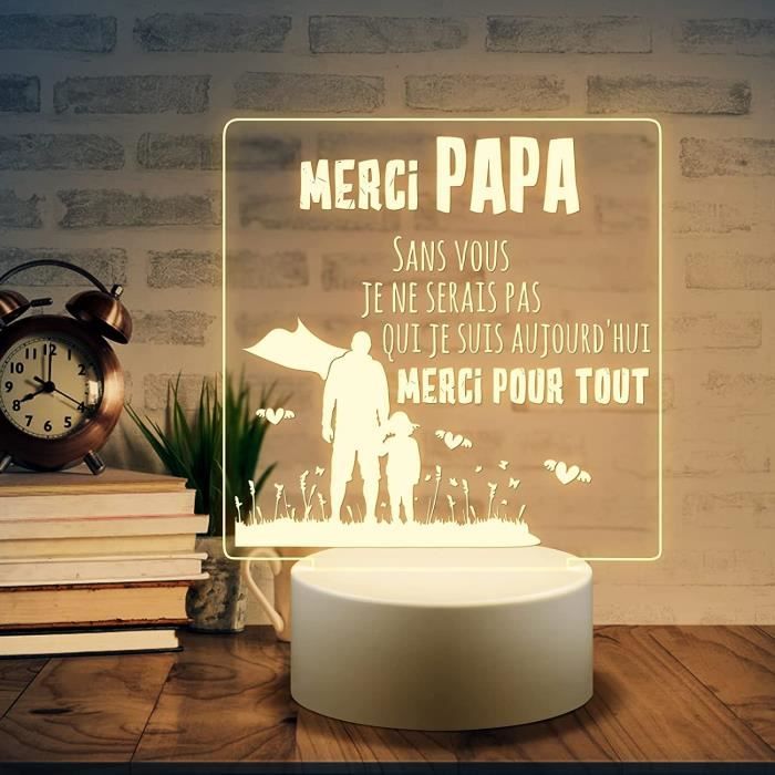 Cadeau Pour Papa – Cadeau Anniversaire Papa, Plaque Acrylique Cadeau Pour  Papa D