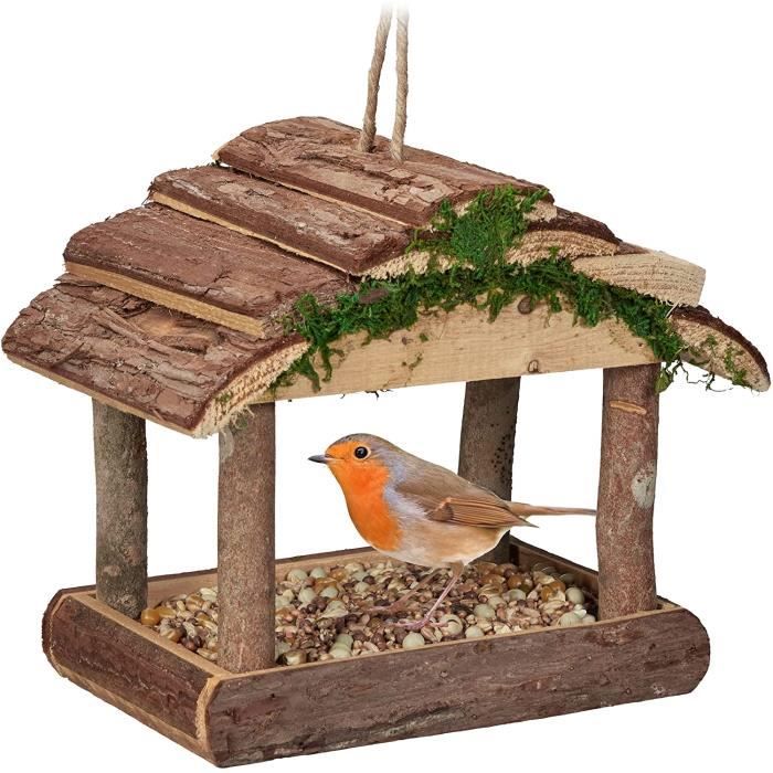 Mangeoire à oiseaux pour balcon ou pour accrocher : : Jardin