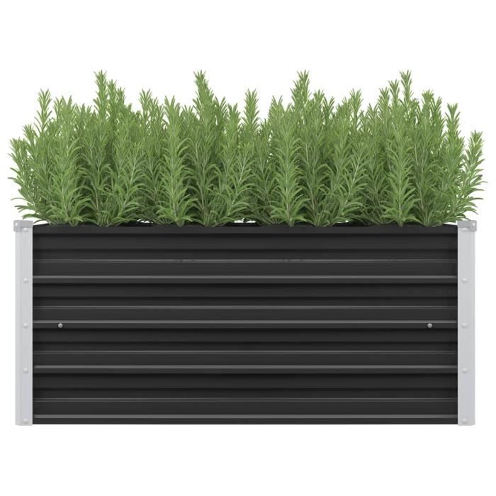 200®Best Meuble 100 x 40 x 45 cm Lit surélevé de jardin Décor Nouveau - Jardinière Balcons BAC A FLEUR de jardin Anthracite 100x40x4