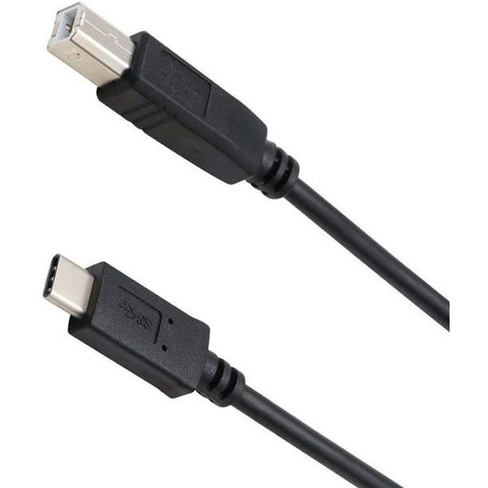 INECK® Type C câble d'imprimante, USB 2.0 Type C (USB-C) vers type B (USB-B)  imprimante scanner câble - Cdiscount Informatique