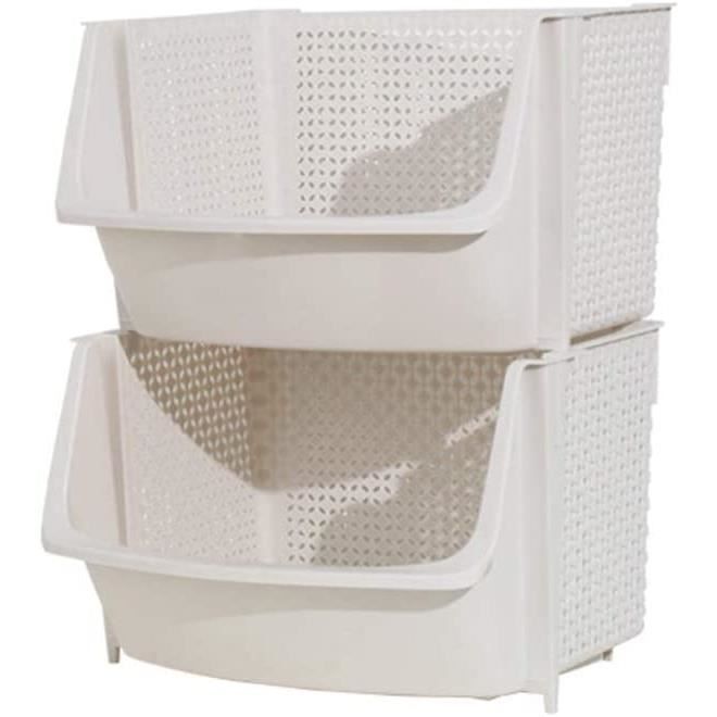 Panier Magic Multifonction Stefanplast - Empilable, Blanc, Polypropylène