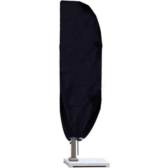 Housse De Protection Parasol Déporté - Imperméable Anti-UV Anti-Vent - Polyester 190T - Tailles 265cm - Vert