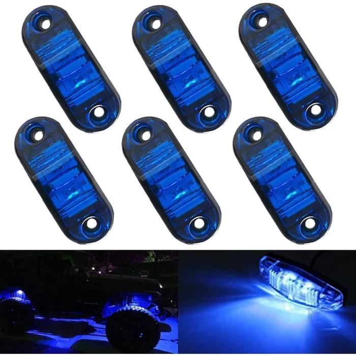 TOSNRCT Lot 6 Feux Gabarit LED Jaunes - Feux Latéraux 12V/24V Pour Camion Remorque Véhicule