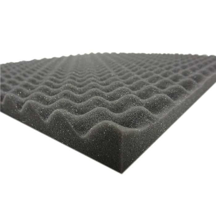 Dibapur ® mousse à bulles environ 49x49x2 cm Mousse acoustique Mousse  acoustique Isolation phonique Acoustic Foam insulation