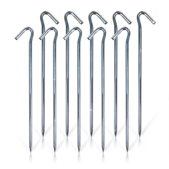 /Ø 12 mm Lot de 4 piquets de tente 38 cm de long et extr/êmement r/ésistant au sol ancrage au sol
