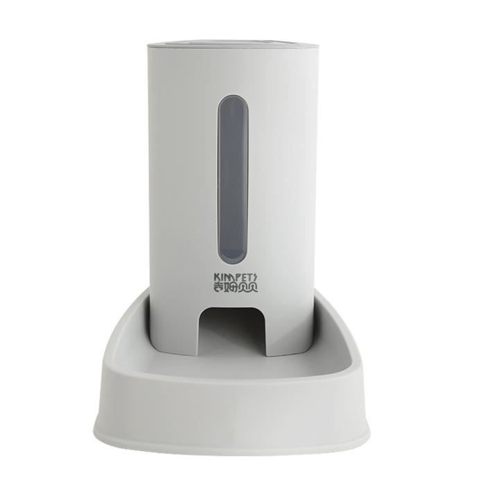 3 8l Distributeur Automatique Nourriture Chat Distributeur Croquettes Chiens Chat Bols D Alimentation Pour Chat Chien Gris Cdiscount