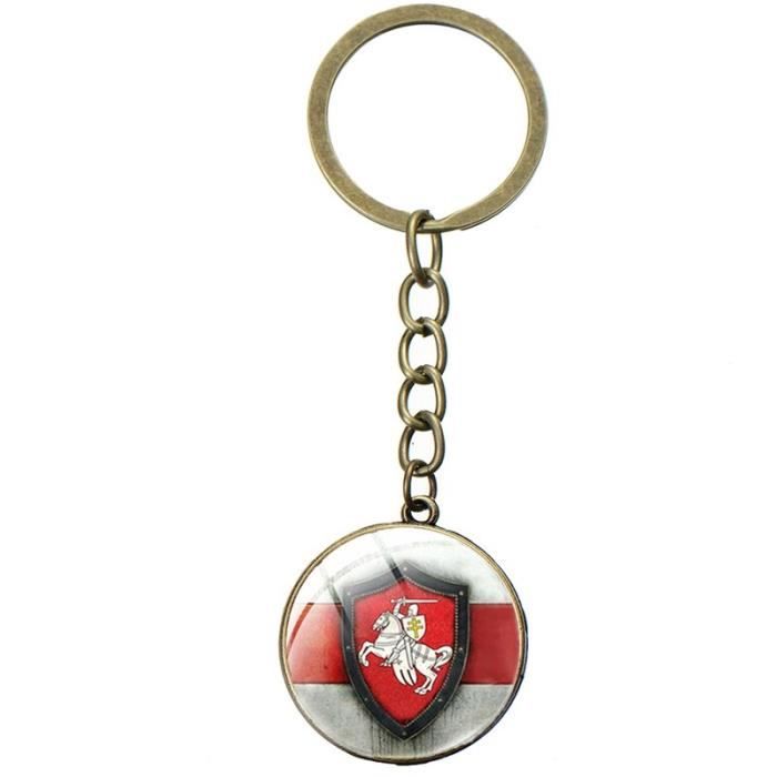 Porte-clés sac de golf 3 clubs caddie rouge BIJOUX A OFFRIR