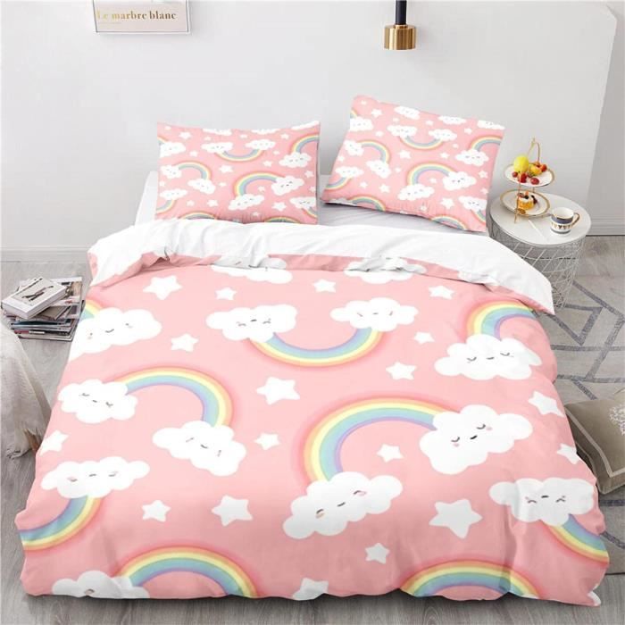 Housse De Couette Arc-en-Ciel Housse De Couette avec Fermeture Éclair