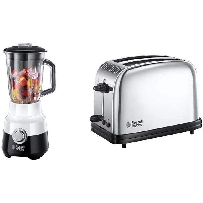 Russell Hobbs Mixeur Blender Electrique, 6 Lames, Bol 1,5L en verre