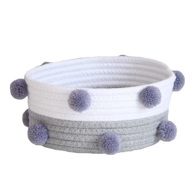 Panier De Rangement En Corde De Coton En Forme De Chat - Design Ludique, 23x10 Cm - Idéal Pour Cosmétiques, Jouets, Décoration Intérieure Rose