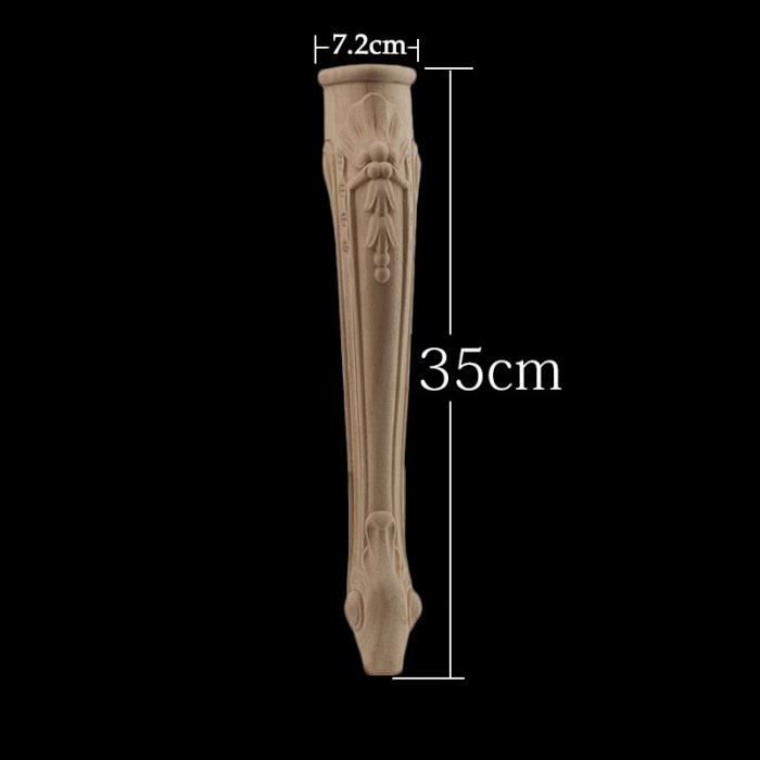 Pieds de Meubles de Style européen en Bois sculpté Pied de Table Pieds de Meuble de Meuble canapé Jambe pour la décoration 4pcs (2