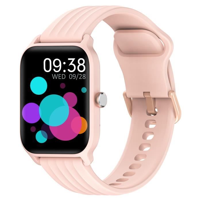 Smart Smartwatch Rose - Or Rose - Montre Connectée Femme et Homme