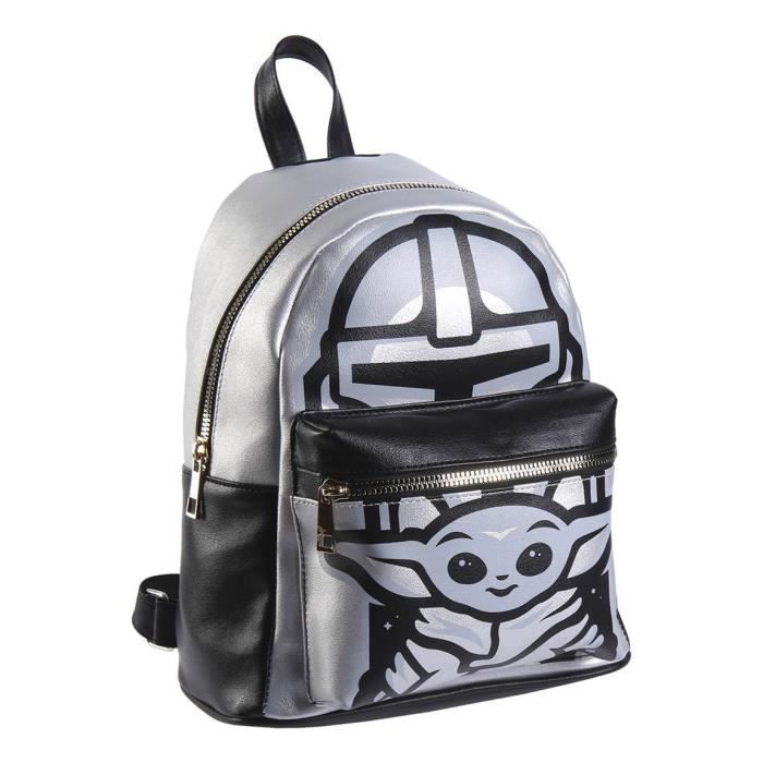 Sac à dos - CERDA - The Mandalorian - Similicuir - Silver - Taille Unique