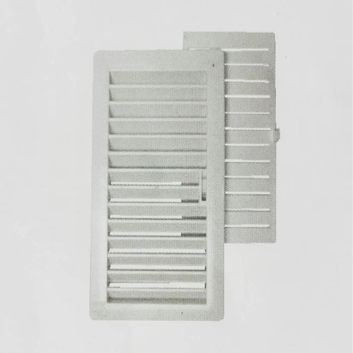 Grille De Ventilation Pvc Avec Cadre Et Fermeture Mobile, Blanc, Set De ...