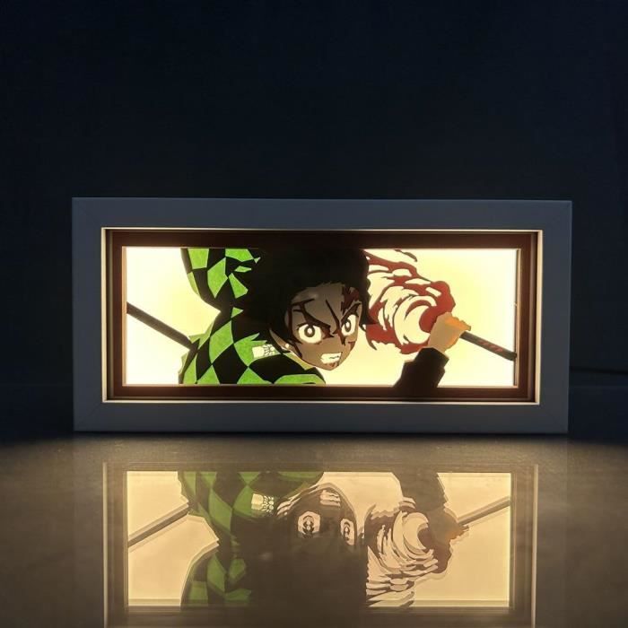 Veilleuse LED 3D Nezuko Kamado - Lampe Acrylique Animée Manga | 16 Couleurs, Télécommande | Décoration Chambre, Cadeau Fan
