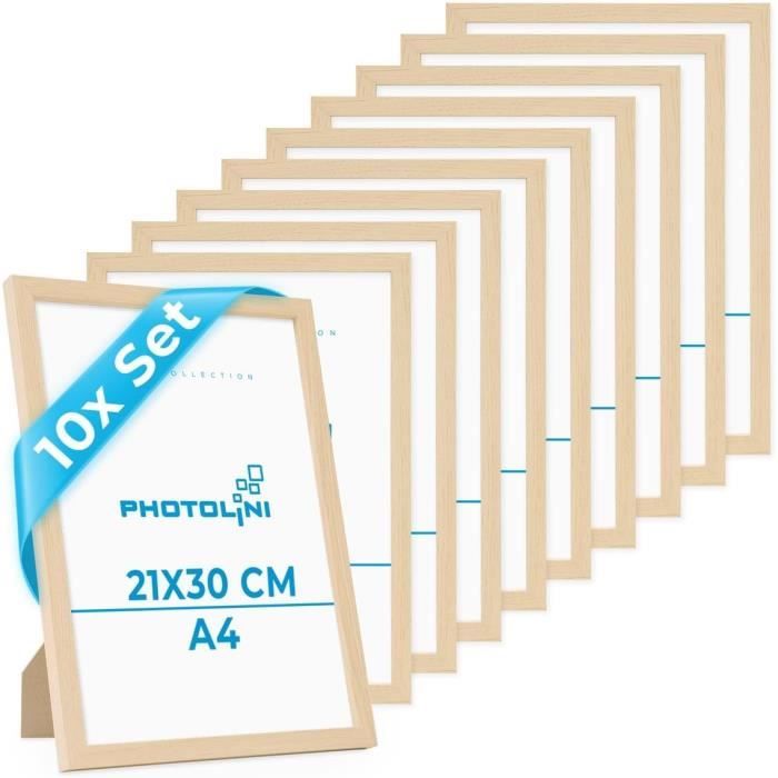 Cadre A4 21 X 30 Bois Mdf Naturel, Lot De 10 Cadres Photo Pour Posters ...