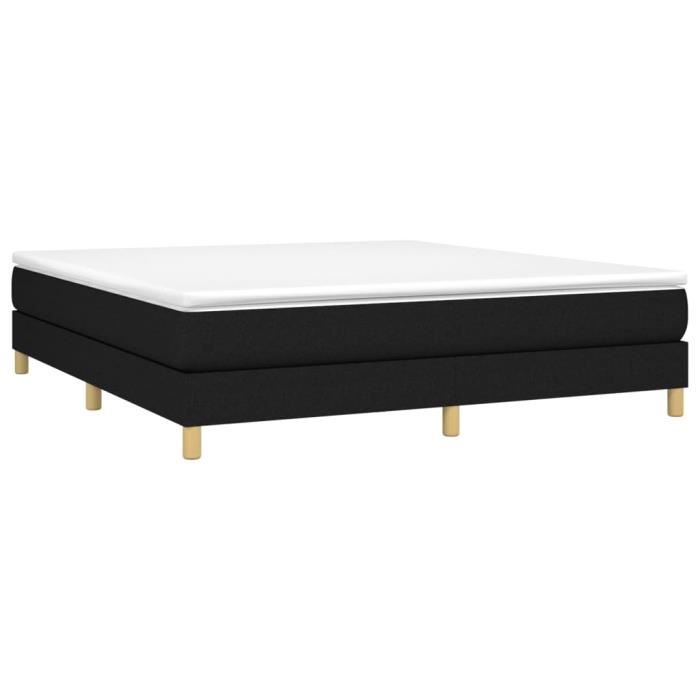 Sommier - CUQUE - 180x200 cm - Tissu 100% polyester - Noir - Ferme