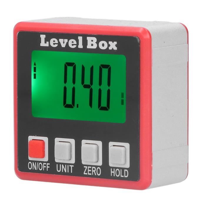 Niveau Numérique Magnétique 4 Faces - Détecteur D'angle Précis ±0.2° - Écran LED, Rechargeable USB - Pour Bricolage, Menuiserie