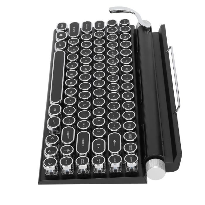 Dpofirs Tastiera in lingua russa, tastiera Bluetooth wireless ultrasottile, tastiera design multifunzionale a 78 tasti per computer/desktop/PC/laptop argento bianco