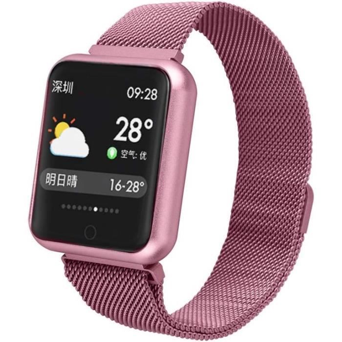 Montre Connectée Bracelet Connecté Podometre Smartwatch Cardio Homme Femme Etanche IP68 Montre