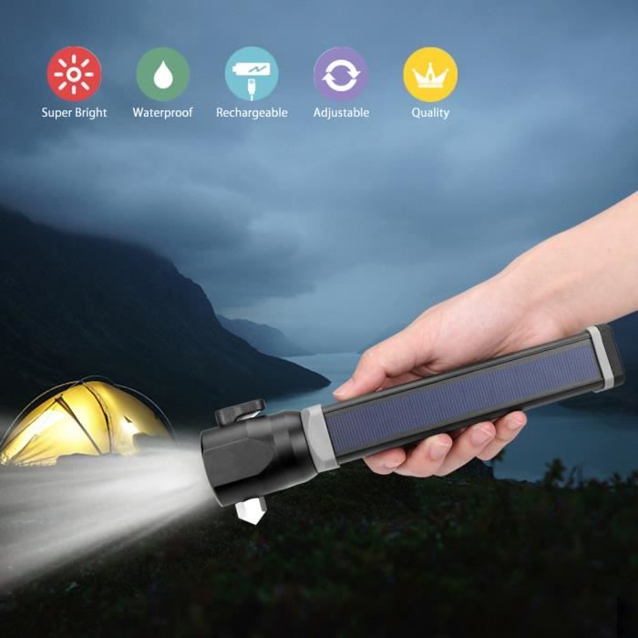 Famille lampe de poche debout multi-fonction énergie solaire LED torche économie