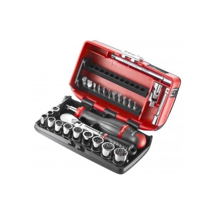 Coffret de douilles et embouts FACOM - 1/4 - 12 pans - 28 pcs - Cdiscount  Bricolage