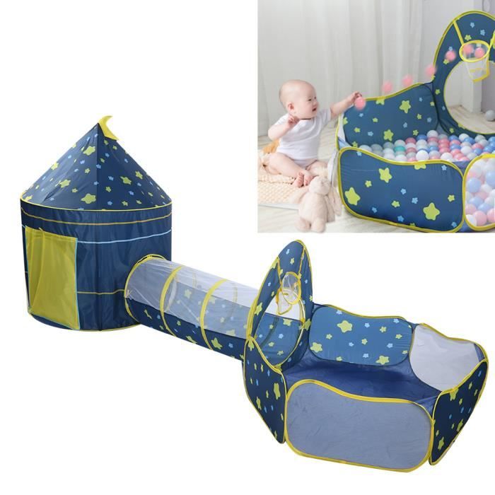 Tente De Jeu Piscine à Balles SPACE NATIV Avec 100 Balles – Tente Pop-up Pour Enfants, Jeu D'intérieur