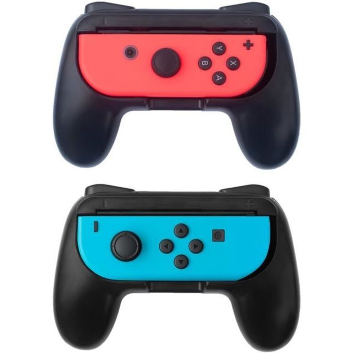 INSTEN® Pour Manette Joy-Con Nintendo Switch : Pack Lot de 2 Supports Grips confort ergonomique, Noir [Manettes Joy-Con NON INCLU…
