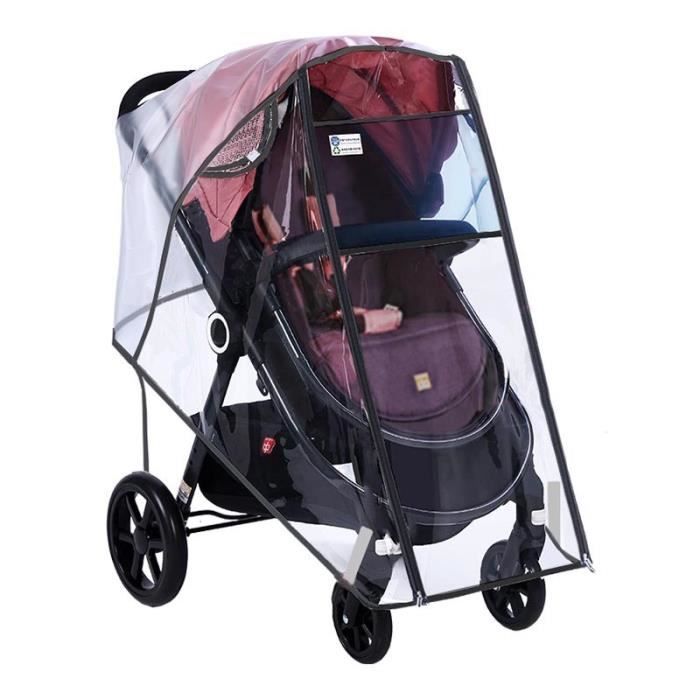 Habillage Pluie Pour Poussette Bébé Habillage Pluie Poussette Housse Universelle pour tout type de poussettes Protection contre Pluie Housse de pluie et moustiquaire Protection contre Pluie et Vent 